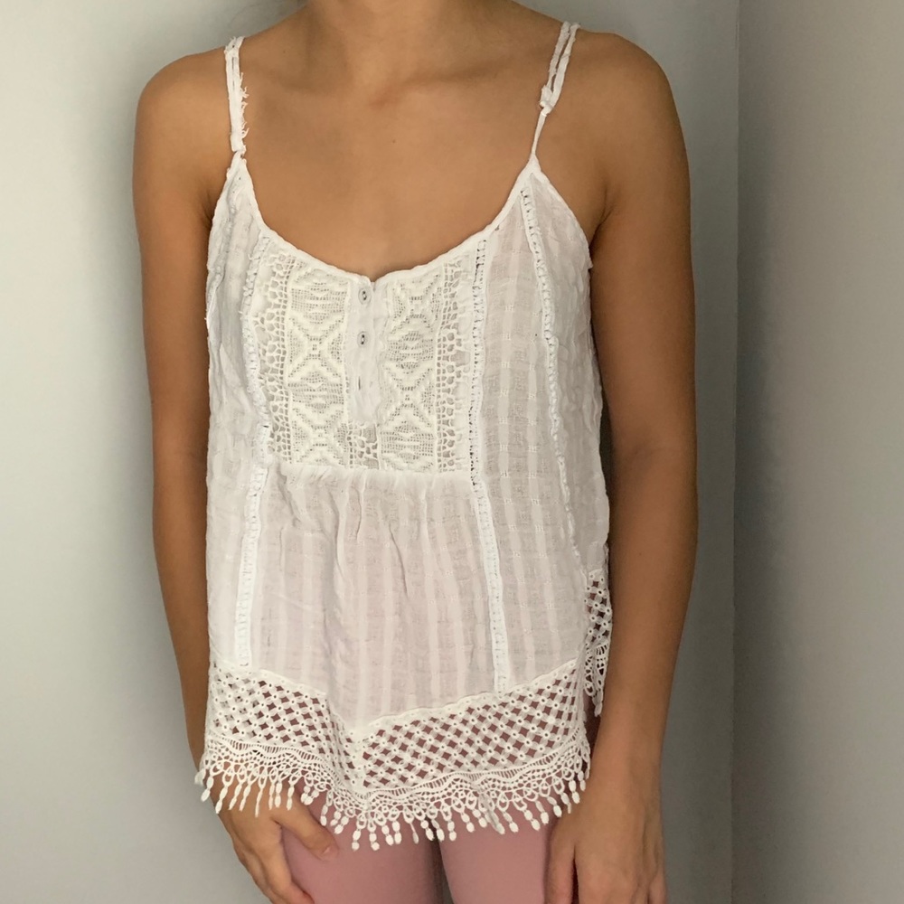 White Lace Tank
